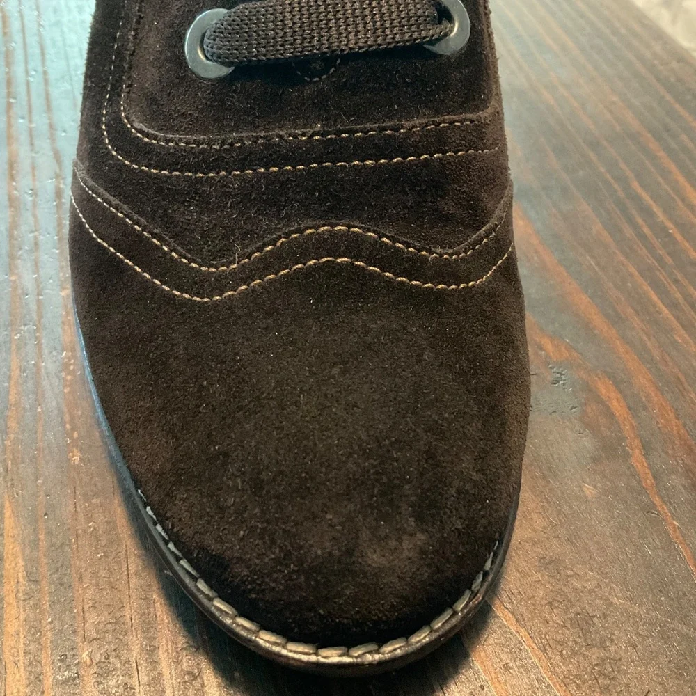 Melluso Booties, Walk Brown Suede Retro Oxford, Italian Made, Size 40 - Picture 11 of 12